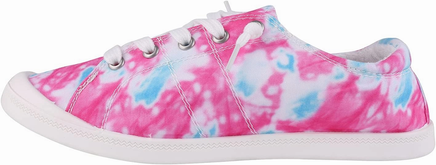 Stylish Cycling Shoes eBigValue Flat Canvas Sneakers Lace Up Style for Women's for Outdoor Traveling, Shopping, Cycling, Running