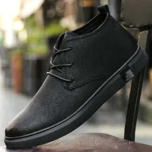 Short Skirts And High Heels Ankle Boots for men Business Chukka Mens Boots High Top Casual Shoes Outdoor Leather Mens Winter Shoes Male Walker Peak H334