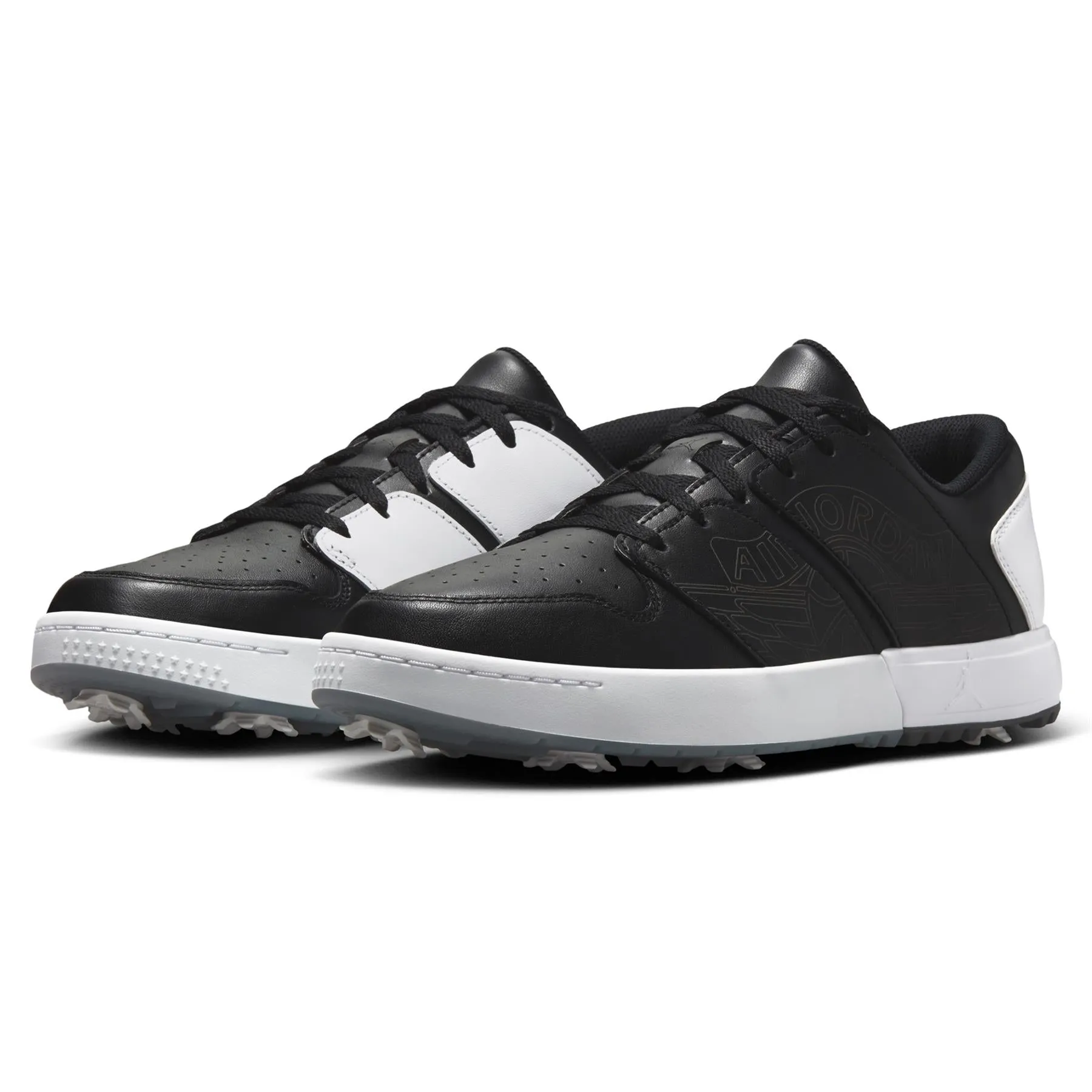 Air Jordan 1 NU Retro Golf Shoes Black/White/Cool Gray Cleats Golf