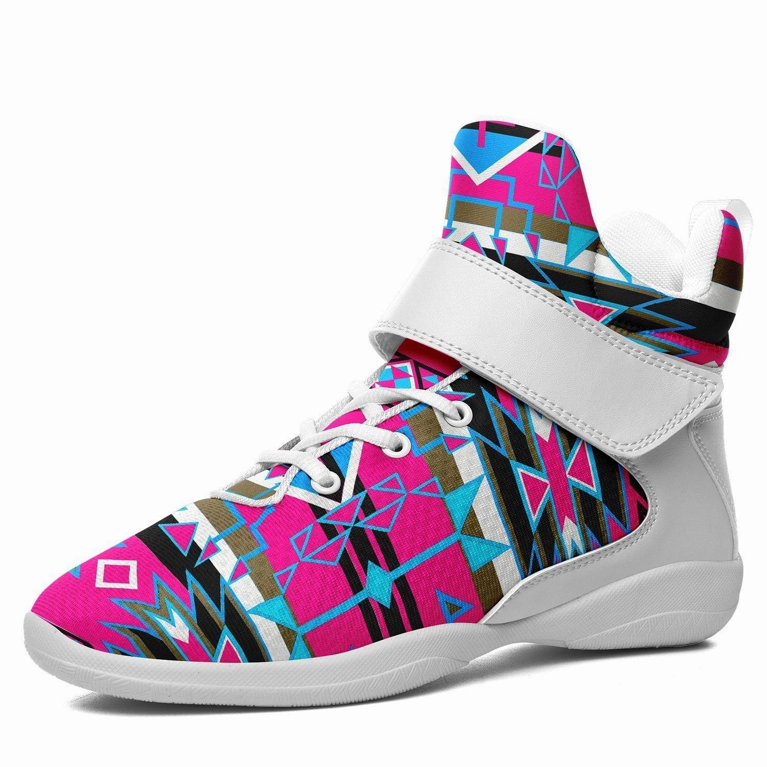 Blue And Orange Mismatch Basketball Shoes Force of Nature Sunset Storm Kid's Ipottaa Basketball / Sport High Top Shoes