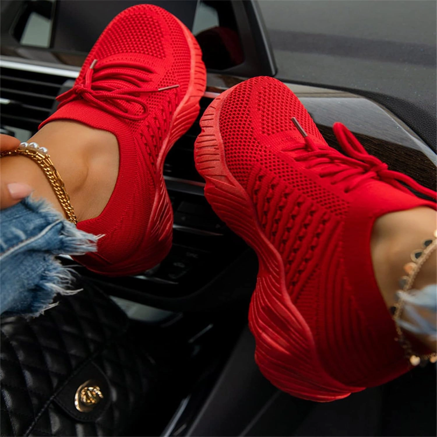 Ladmiple Tennis Shoes Womens Walking Running Slip On Lightweight Casual Non Slip Athletic Gym Comfort Fashion Sneakers 2025 Slip On  Slip On Boots  Slip On Dress