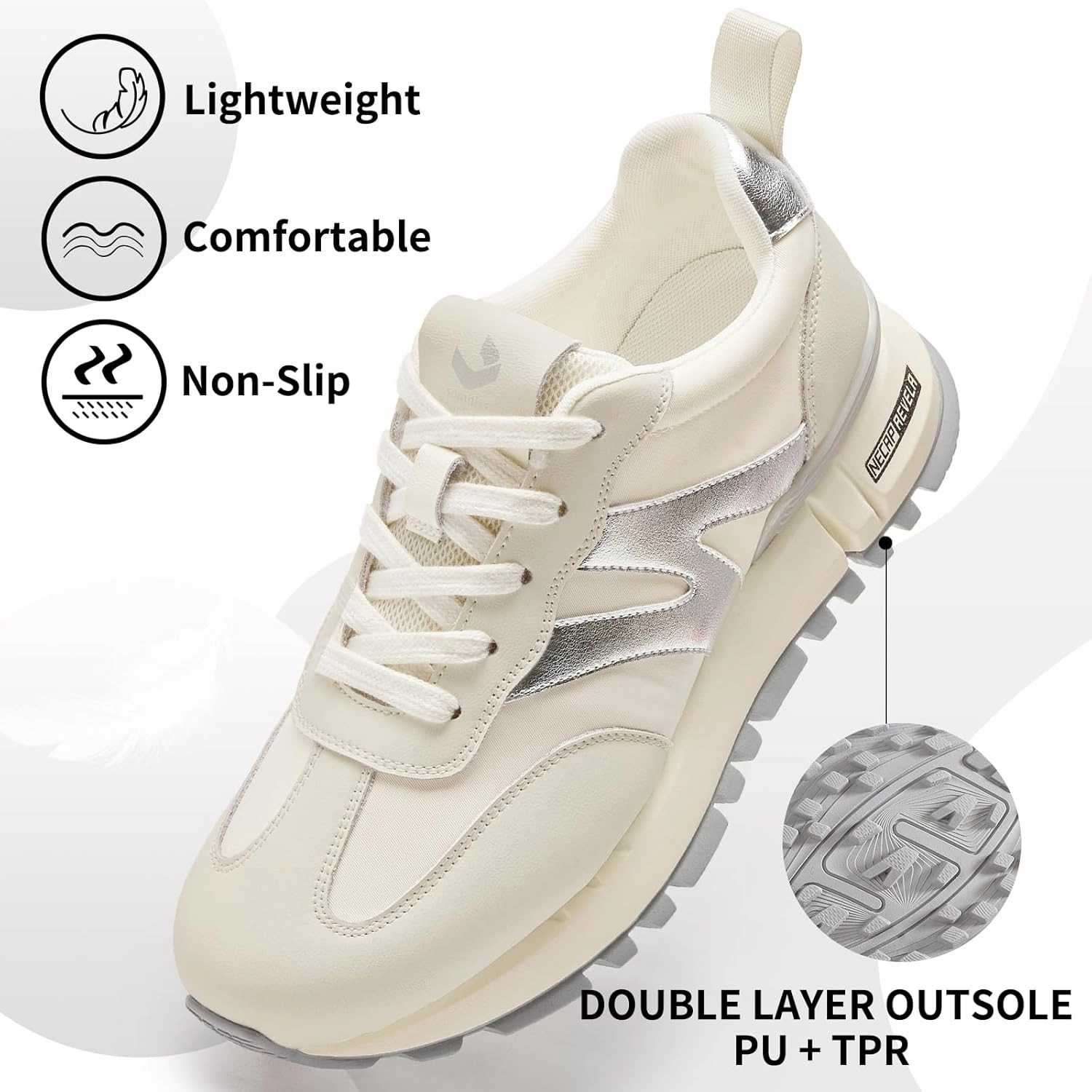 Trainer Safety Shoes somiliss Sneakers for Women Genuine Leather Suede Patchwork Casual Lace Up Non-Slip Walking Shoes Comfortable Tennis Running Shoes Womens Fashion Sneakers