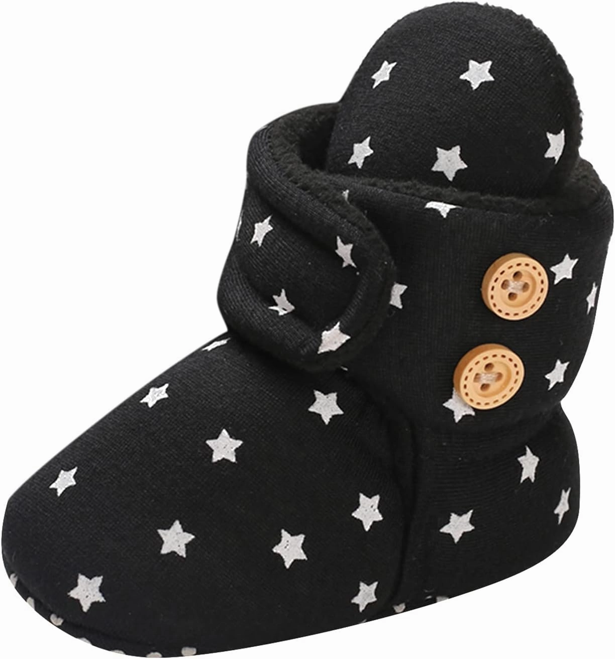 Soccer Cleats Wide Boots for Babies Boy Baby Shoes Plus Velvet Warm Polka Dot Printing Boots Non Slip Breathable Toddler Shoes Snap Booties Baby Boy