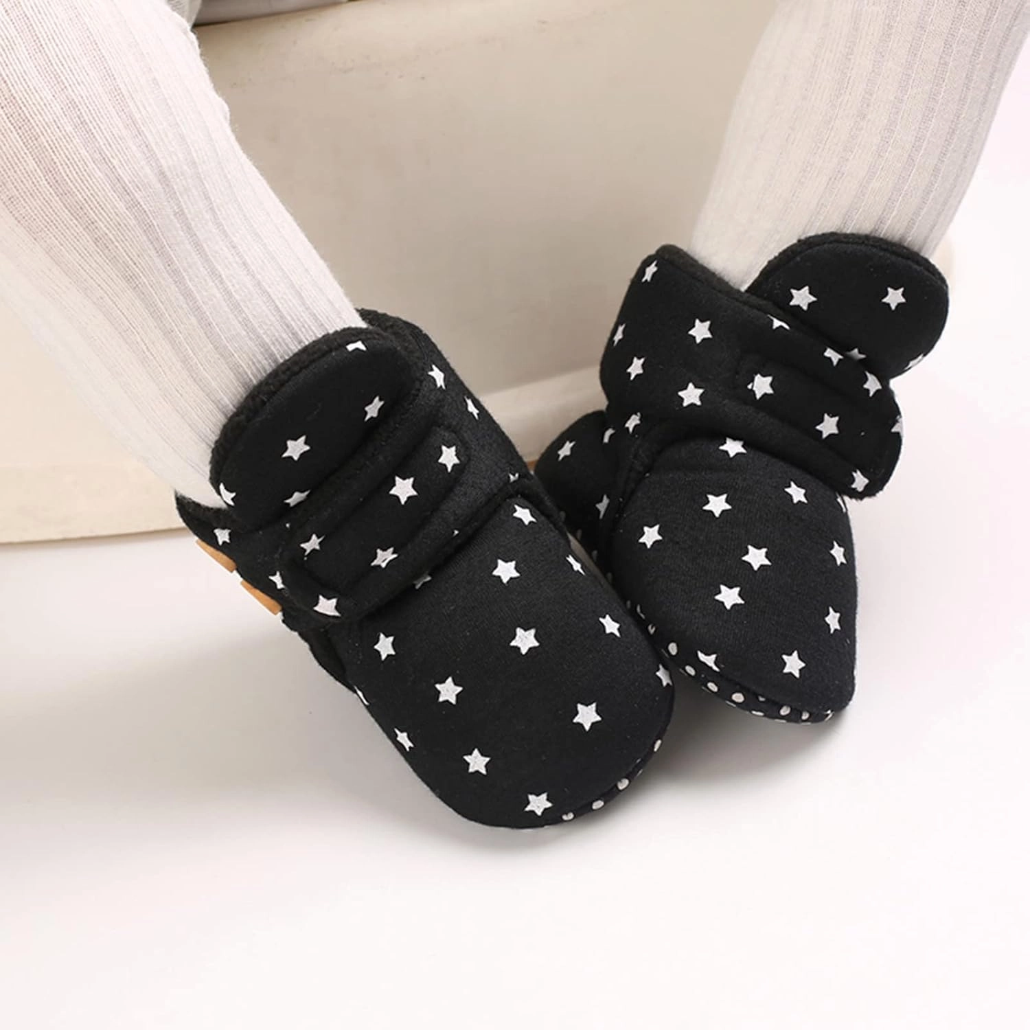Boots for Babies Boy Baby Shoes Plus Velvet Warm Polka Dot Printing Boots Non Slip Breathable Toddler Shoes Snap Booties Baby Boy Soccer Cleats For High Arches