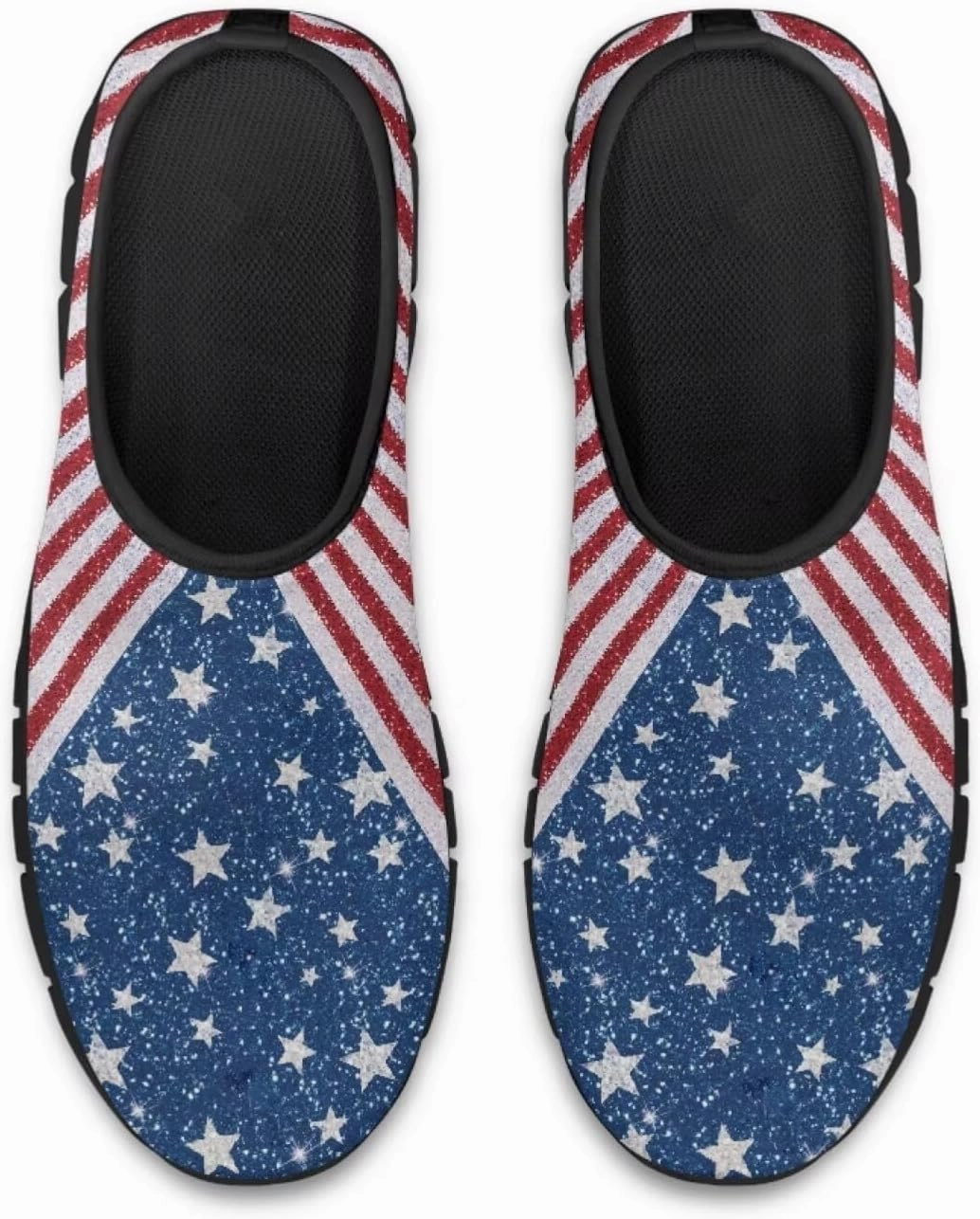 Cycling Cleats Shoes American Flag Walking Shoes for Women Slip On Casual Running Shoes Low Top Mesh Sport Shoes Lightweight Adult Jogging Shoes