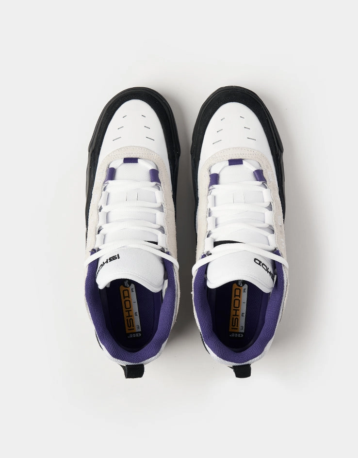 Nike SB Air Max Ishod Skate Shoes - White/Black-Court Purple-Black Best Rated Nike Running Shoes