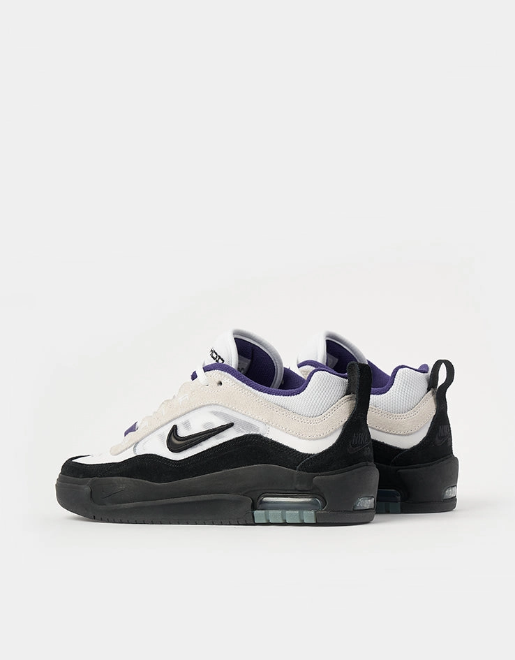 Basketball Shoes - Nike Nike SB Air Max Ishod Skate Shoes - White/Black-Court Purple-Black