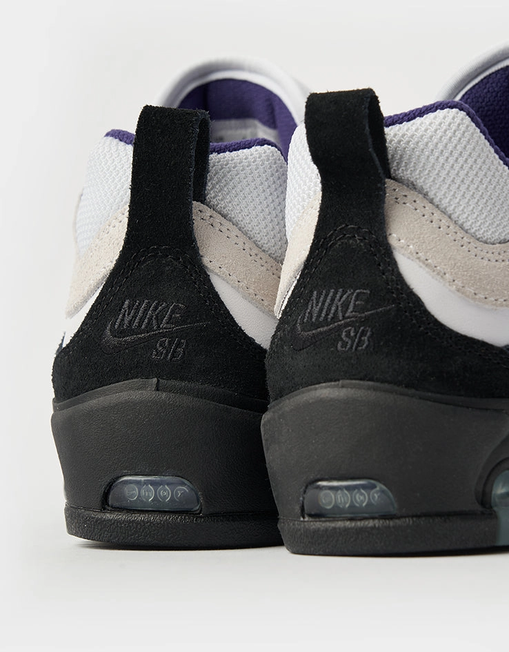 Nike SB Air Max Ishod Skate Shoes - White/Black-Court Purple-Black Nike Distance Track Shoes