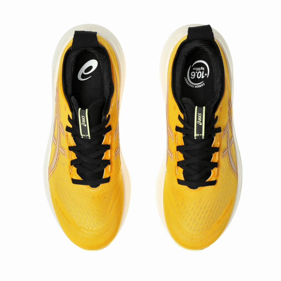 ASICS Men's GEL-NIMBUS 27 Running Shoes in Amber/Neutral Pink SS25 Asics Gel-kayano Trainer Shoes