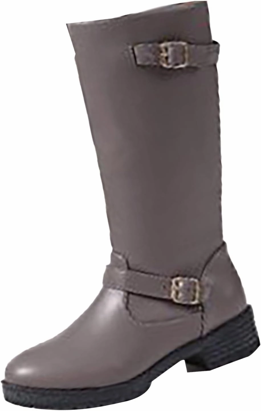 Wide Calf Boots for Women Knee High Heel Boots Breathable Fashion Round Head Chunky Heel Women's Shoes Womens Knee High Wide Calf Boots Quilted Knee-high Fashion Boots