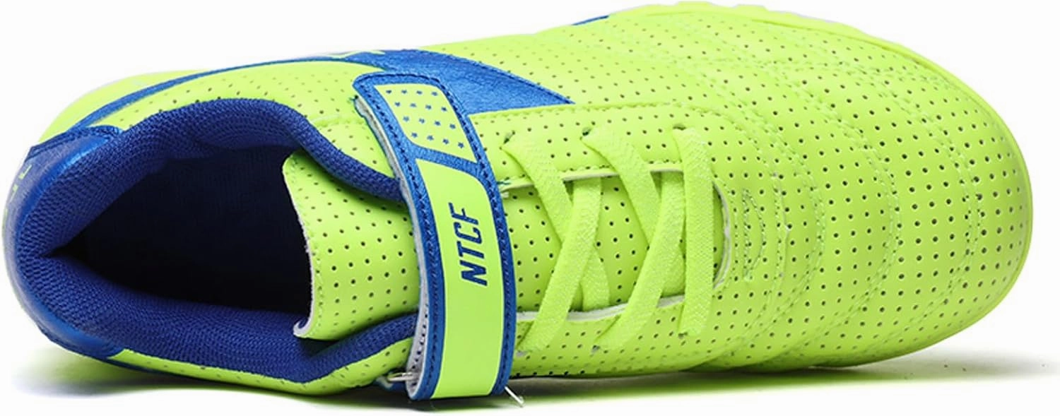 Eliogn Boys Girls AG/FG Soccer Shoes Outdoor Athletic Actual Combat Training Shoes Football Shoes for Kids (Little Kid/Big Kid) Soccer Cleats Flatlay