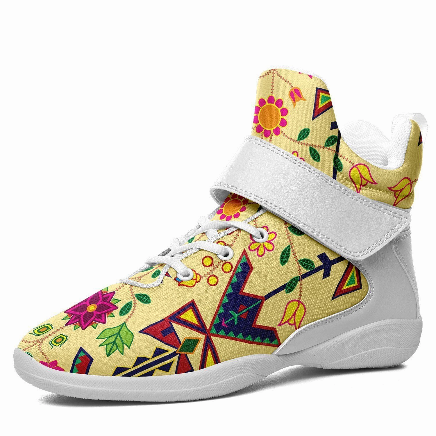Ice Basketball Shoes Geometric Floral Spring Vanilla Kid's Ipottaa Basketball / Sport High Top Shoes