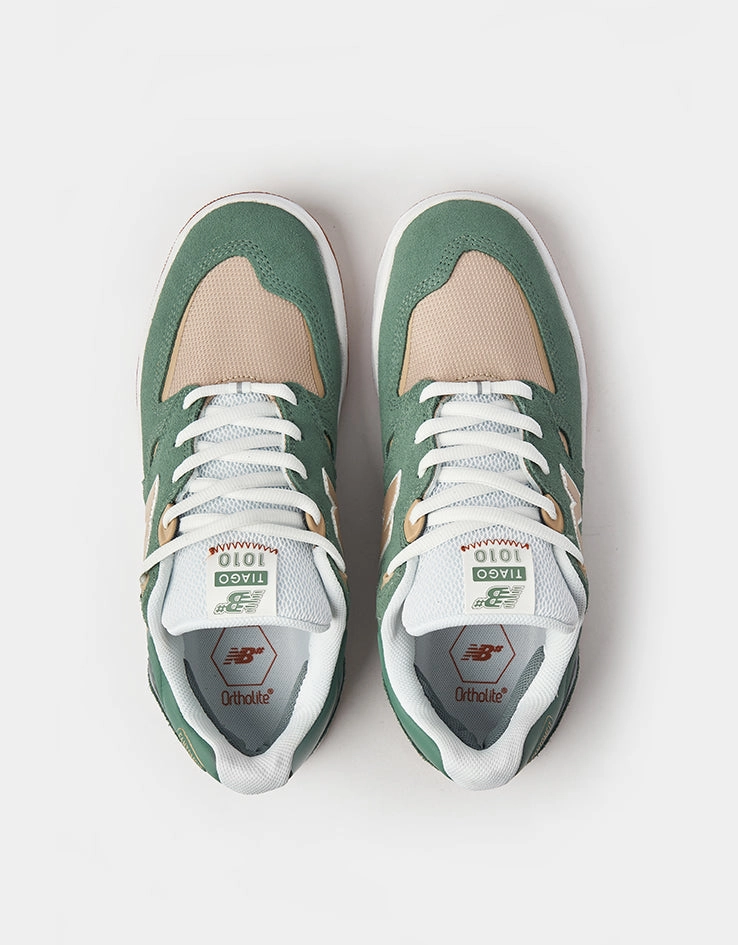 Double Tongue Skate Shoes New Balance Numeric 1010 Tiago Lemos Skate Shoes - Sage/Tan