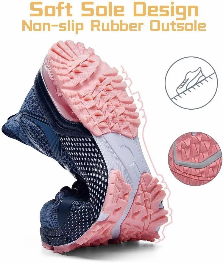 Badminton Shoes Wide Feet Womens Air Running Shoes Non Slip Tennis Walking Shoes Women Mesh Cushion Sneakers for Gym Workout Sports