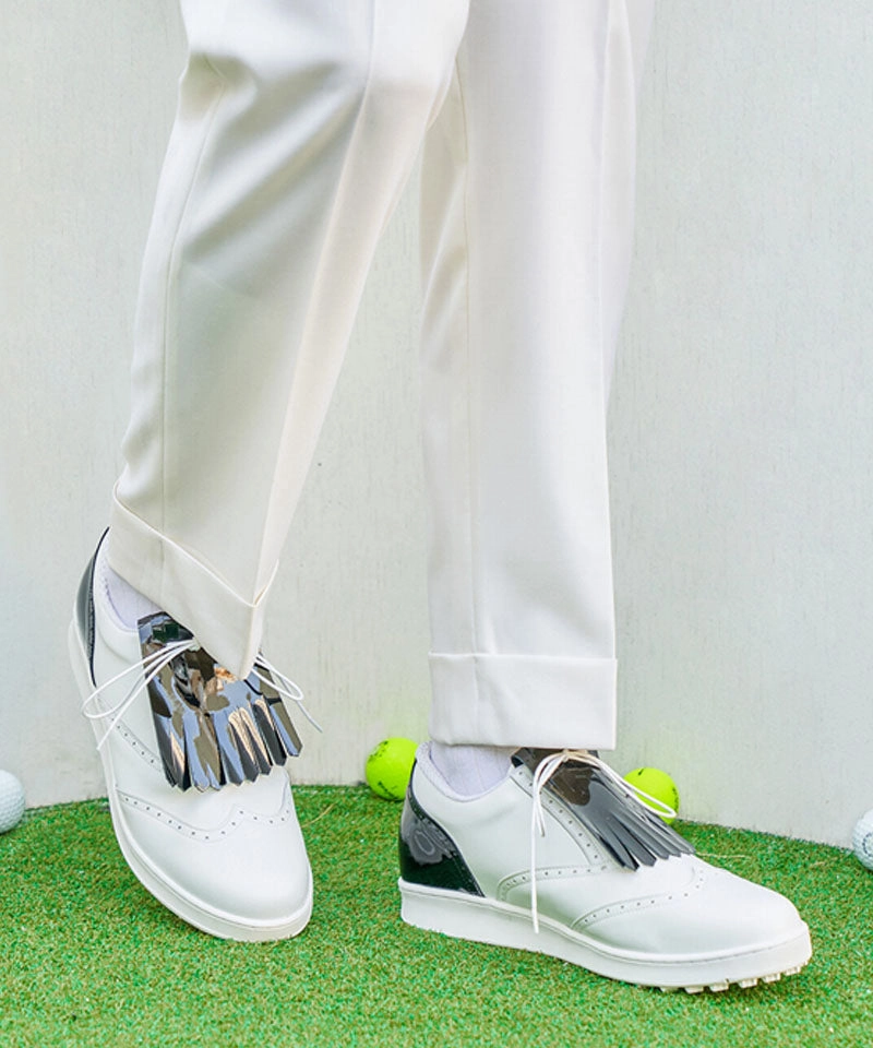 Top Golf Shoe Policy Traditional Leather Golf ALL CLASSIC Golf Wingtip Spikeless Golf Shoes - Black