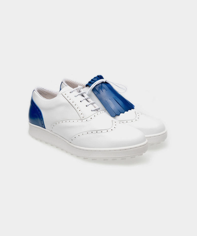 Best Golf Shoes For Comfort ALL CLASSIC Golf Wingtip Spikeless Golf Shoes - Blue