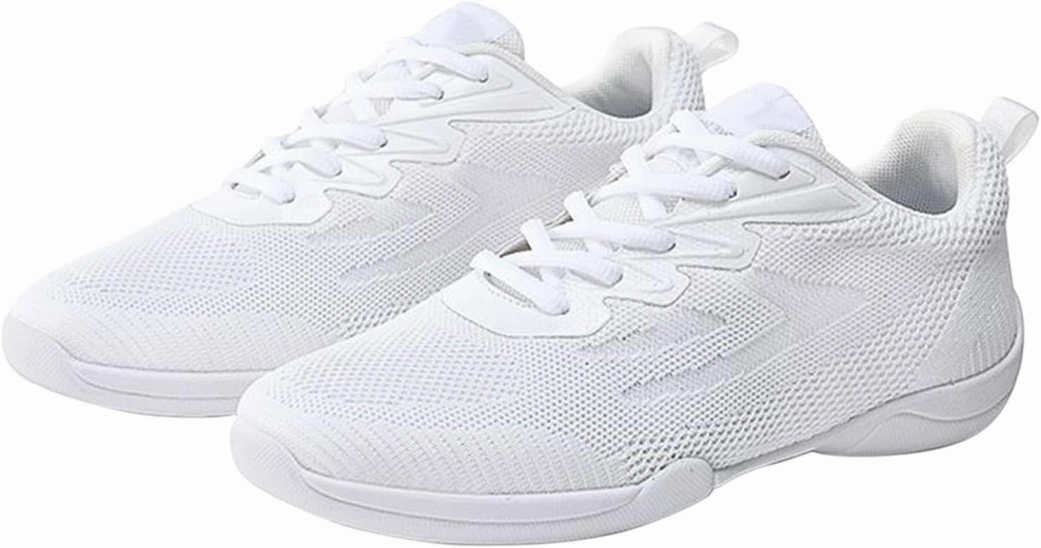 Women Girls White Cheerleading Shoes Athletic Training Tennis Walking Competition Youth Cheer Sneakers Dancing Soccer Cleats Toddler