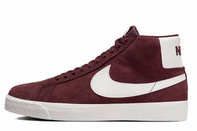 Nike SB Zoom Blazer Mid Shoe - Burgundy Crush/Summit White And Orange Nike Shoes
