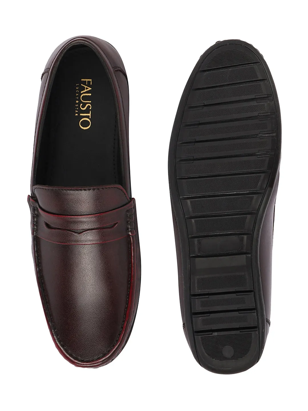 Loafers With Slacks Men Cherry Outdoor Fashion Classic Genuine Leather Slip on Loafer Shoes