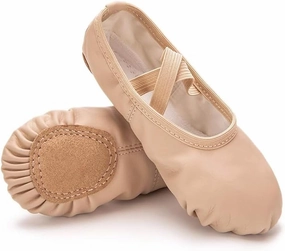 Training V Running Shoes Ballet Shoes Dance Practice Slippers No-Tie Sole Yoga Gymnastics Shoes PU Flat Shoes