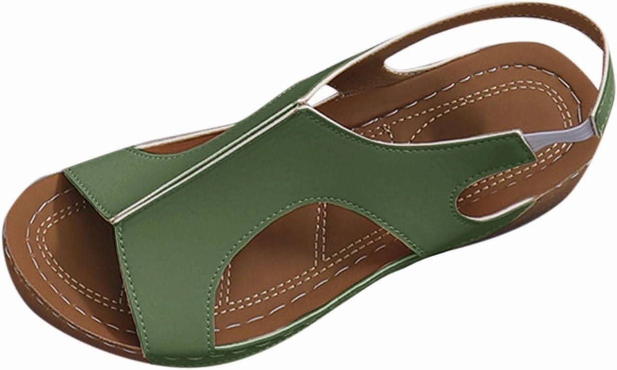 Soccer Ball Flip Flops Womens Orthopedic Slide Sandals Elastic Ankle Strap Platform Stylish Toe Slip on Open Toe Walking Sandals for Summer