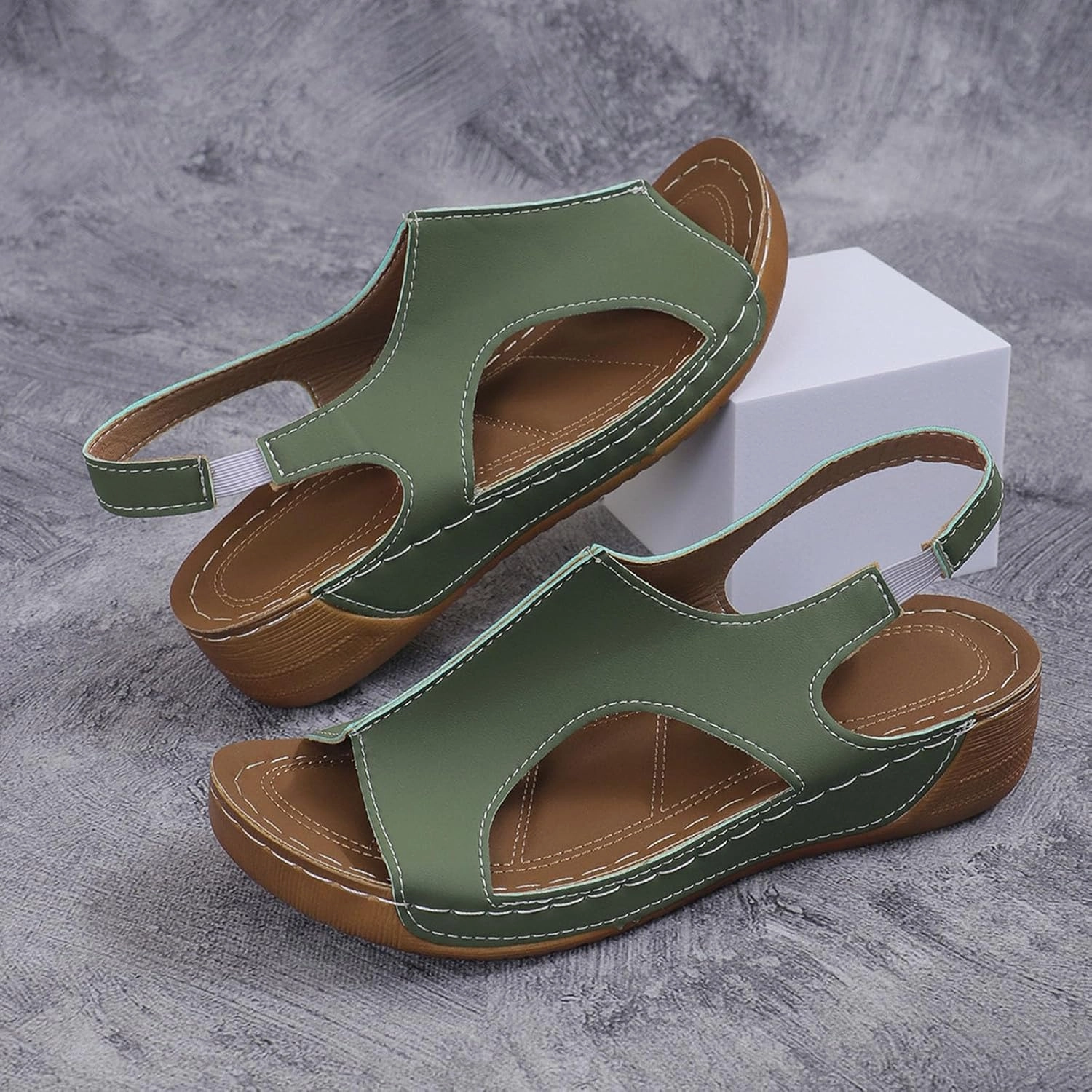 Flip Flops Consignment Shop Springfield Il Womens Orthopedic Slide Sandals Elastic Ankle Strap Platform Stylish Toe Slip on Open Toe Walking Sandals for Summer