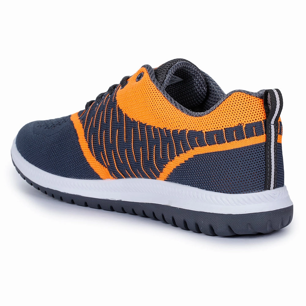 Leather Running Shoes Lucy & Luke Lacing Orange Sports Running Shoes For Kids JAMIE-7 By Liberty