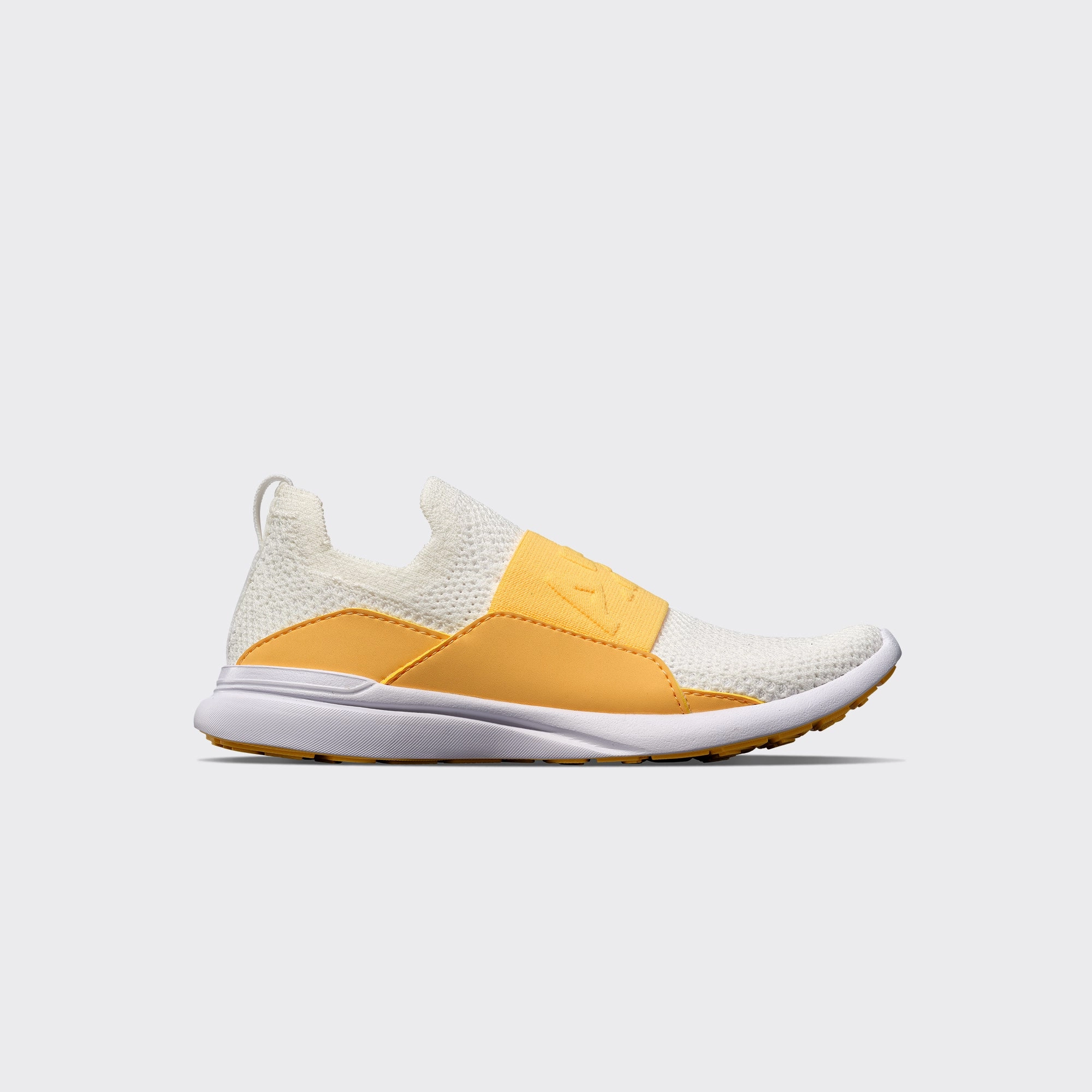 Youth's TechLoom Bliss White / Marigold / UV Air Maxes Running Shoes
