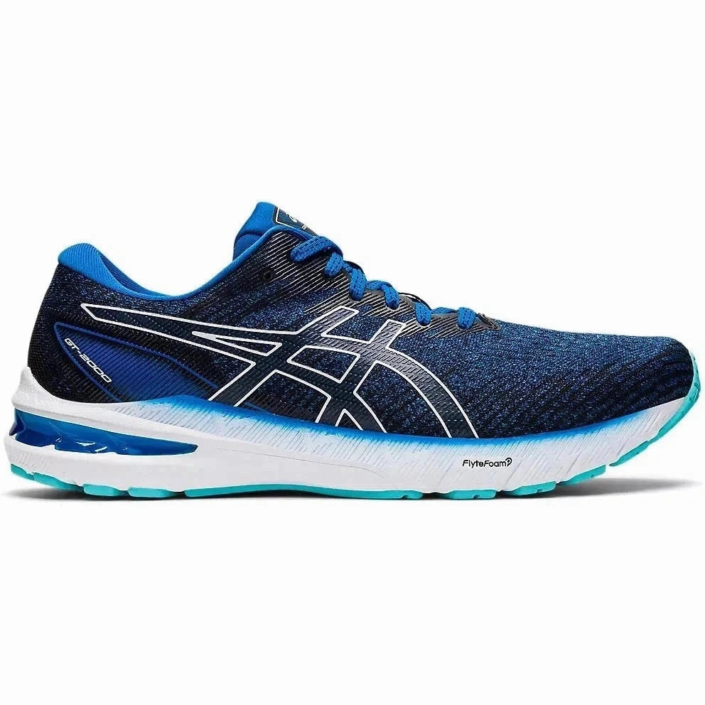 Men's Asics GT-2000 10, Lake Drive/White, 13 D Medium Asics Volley Shoes