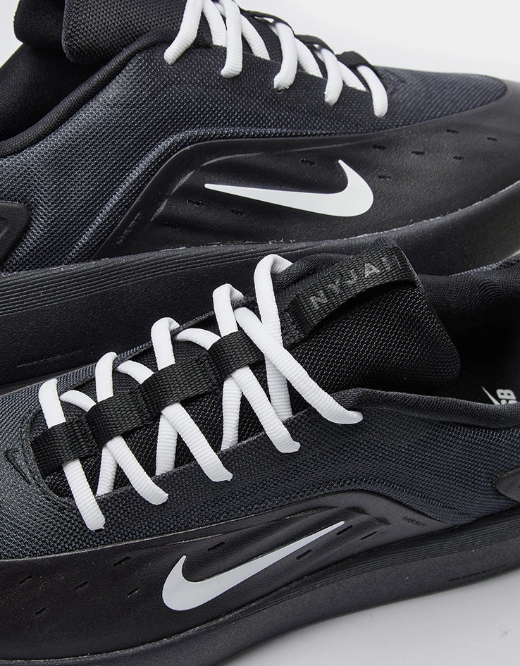 Nike SB Zoom Nyjah 4 Skate Shoes - Black/White-Black-White Nike Jordan Shoes Release Dates