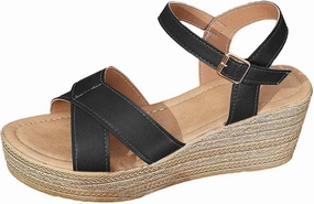 Espadrilles Wedges for Women Cross Strap Adjustable Buckle Beach Sandals Open Toe Slip On Slip On Sandals Women Comfort Dress Shoes Flip Flops Corolla Nc