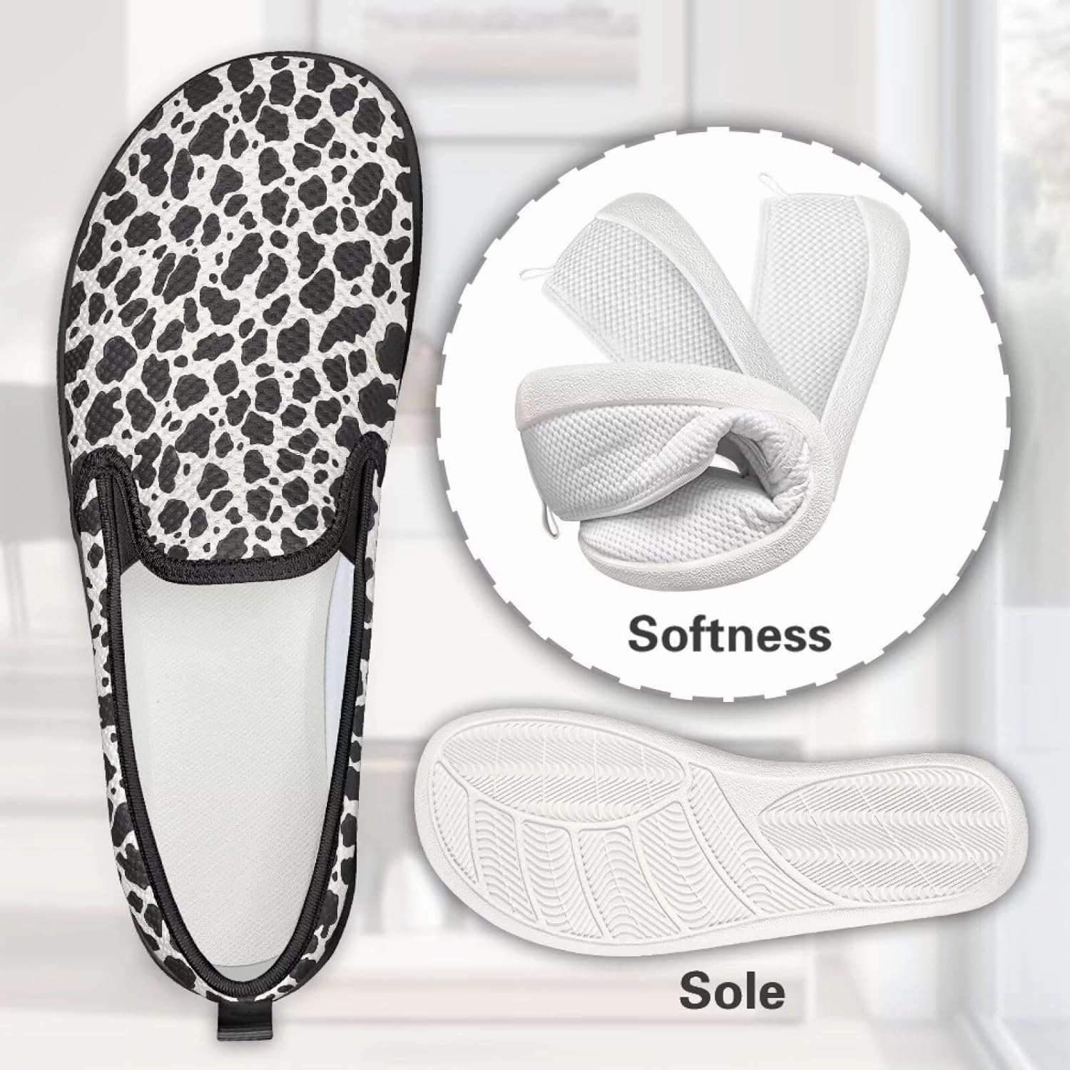 Fashion Barefoot Walking Shoe Womens Casual Slip On Loafers Breathable Anti-Slip Camping Shoes with EVA Sole for Cycling US 6-11 Black Sole Fuel Cycling Shoe