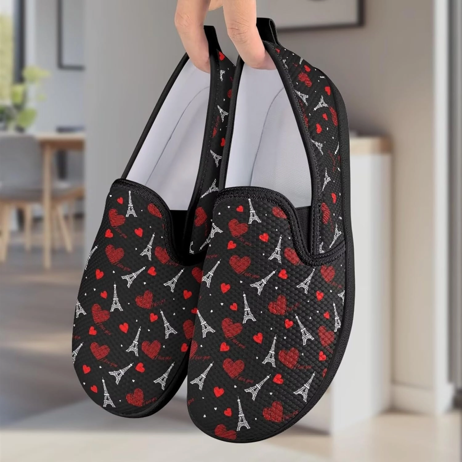 Cycling Size 7 Fashion Barefoot Walking Shoe Womens Casual Slip On Loafers Breathable Anti-Slip Camping Shoes with EVA Sole for Cycling US 6-11 Black Sole