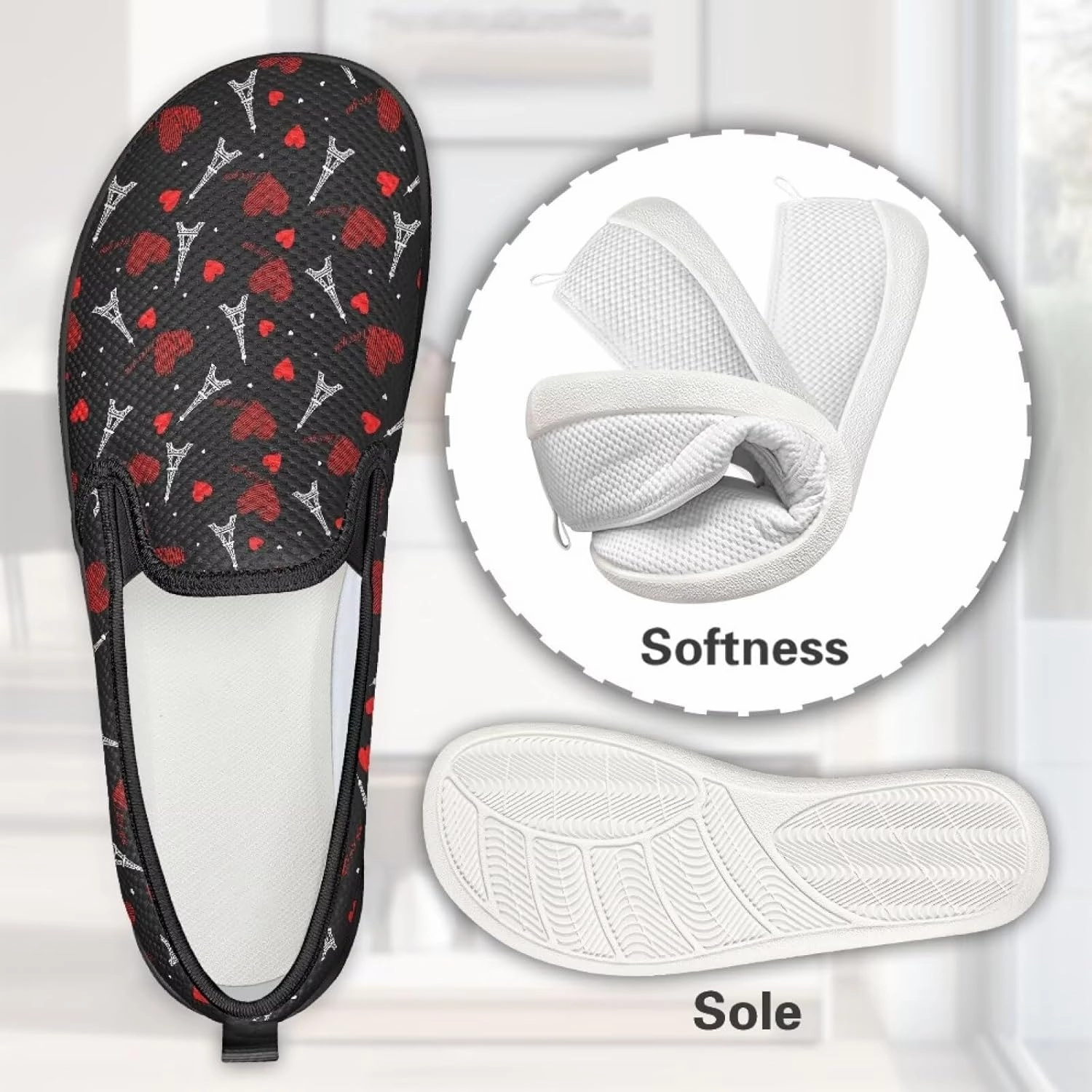 Fashion Barefoot Walking Shoe Womens Casual Slip On Loafers Breathable Anti-Slip Camping Shoes with EVA Sole for Cycling US 6-11 Black Sole Pro Cycling Shoes