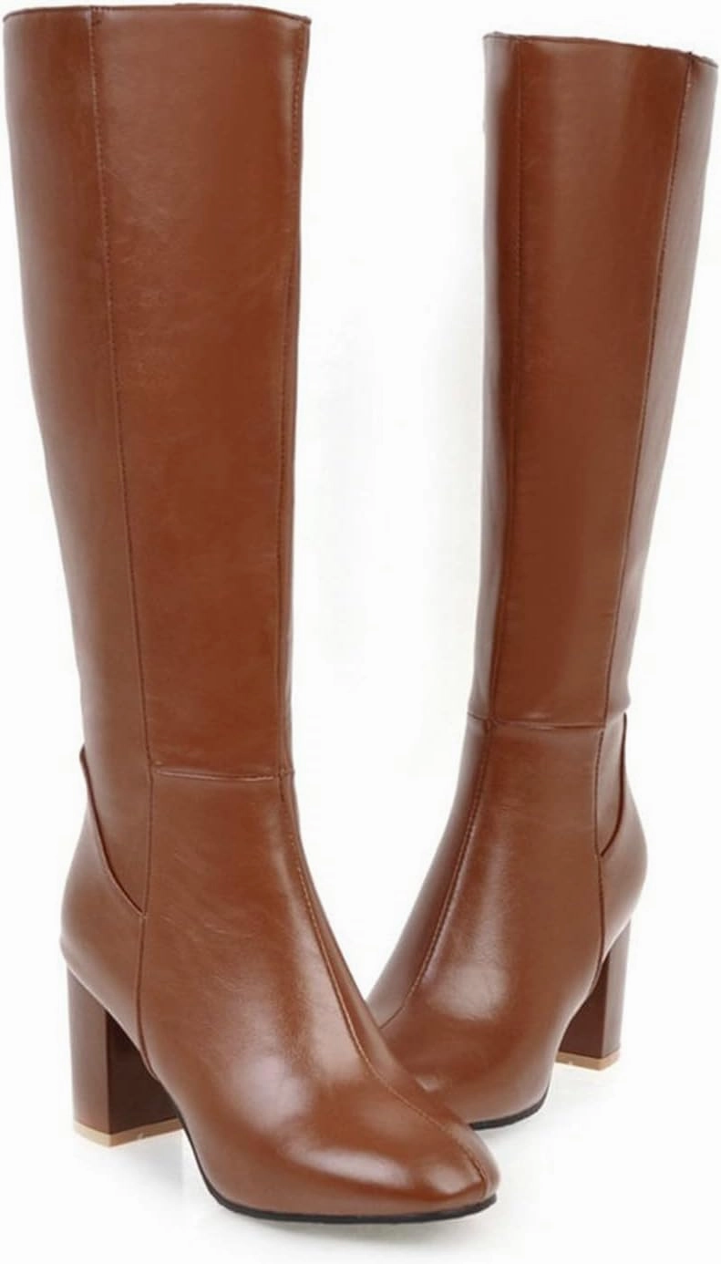 Over the Knee Boots for Women Thigh High Boots Women's Thick Heel High Heel Square Head Fashionable Long Tall Boots Gothic Platform Knee High Boots