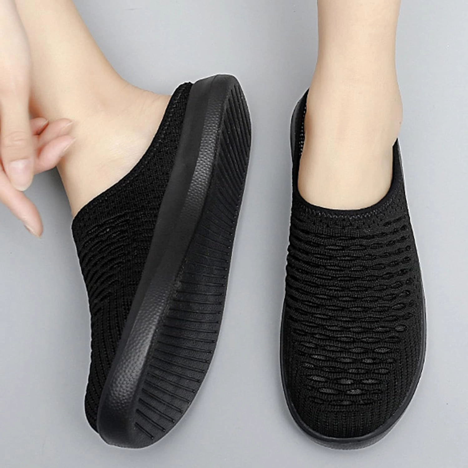 Baltimore Orioles Tennis Shoes Sneaker Mules for Women Slip-On Orthopedic Slippers Backless Platform Sneakers Round Toe Mules Walking Sneakers