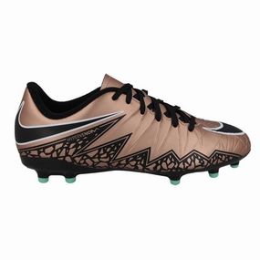 Nike JR Hypervenom Phelon II FG Soccer Cleats - Metallic Red Bronce/Green Adidas F50 Soccer Cleats Laceless