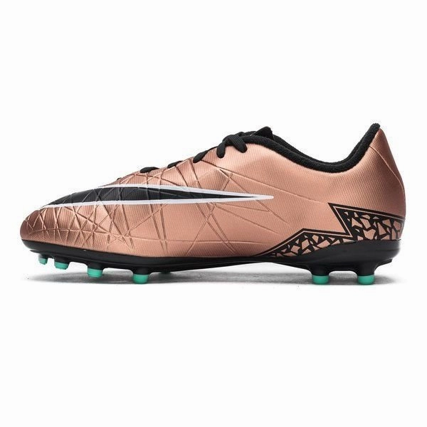 Phantom Flyknit Soccer Cleats Nike JR Hypervenom Phelon II FG Soccer Cleats - Metallic Red Bronce/Green
