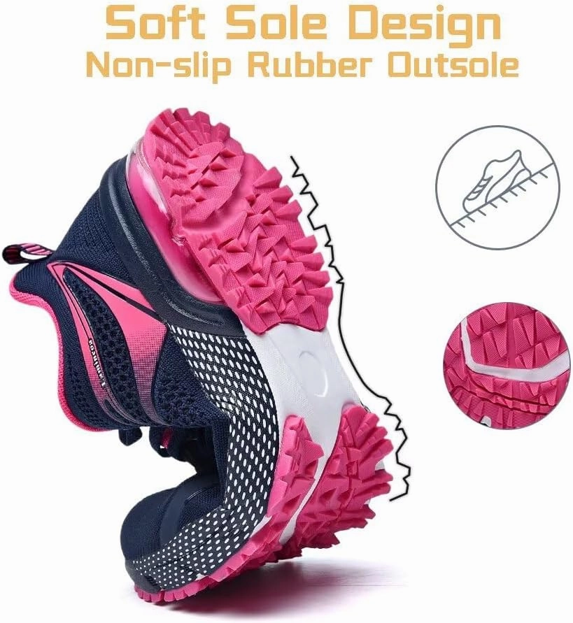 Womens Air Running Shoes Non Slip Tennis Walking Shoes Women Mesh Cushion Sneakers for Gym Workout Sports Comfort Z Badminton Shoes