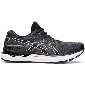 Men's Asics Gel-Nimbus 24, Black/White, 9 4E Extra Wide Asics Gel Nimbus 22 Running Shoes