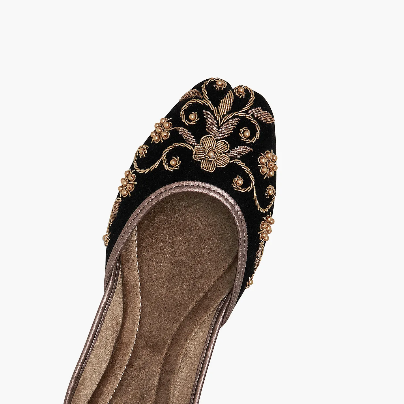 Dabka Velvet Khussa Mens Work Boots