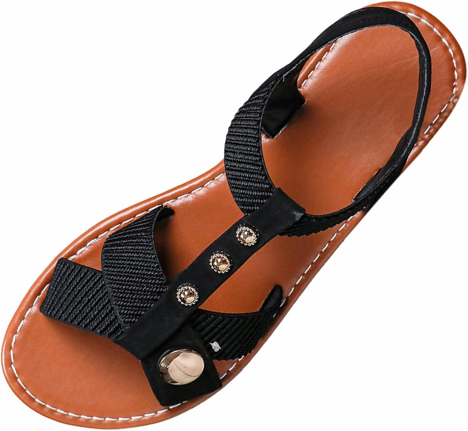 Flat Sandals for Women Summer Dressy Slip On Bohemian Sandals Open Toe Cross Strap Beach Shoes Comfortable Wide Width Dress Shoes Shoe Show Flip Flops