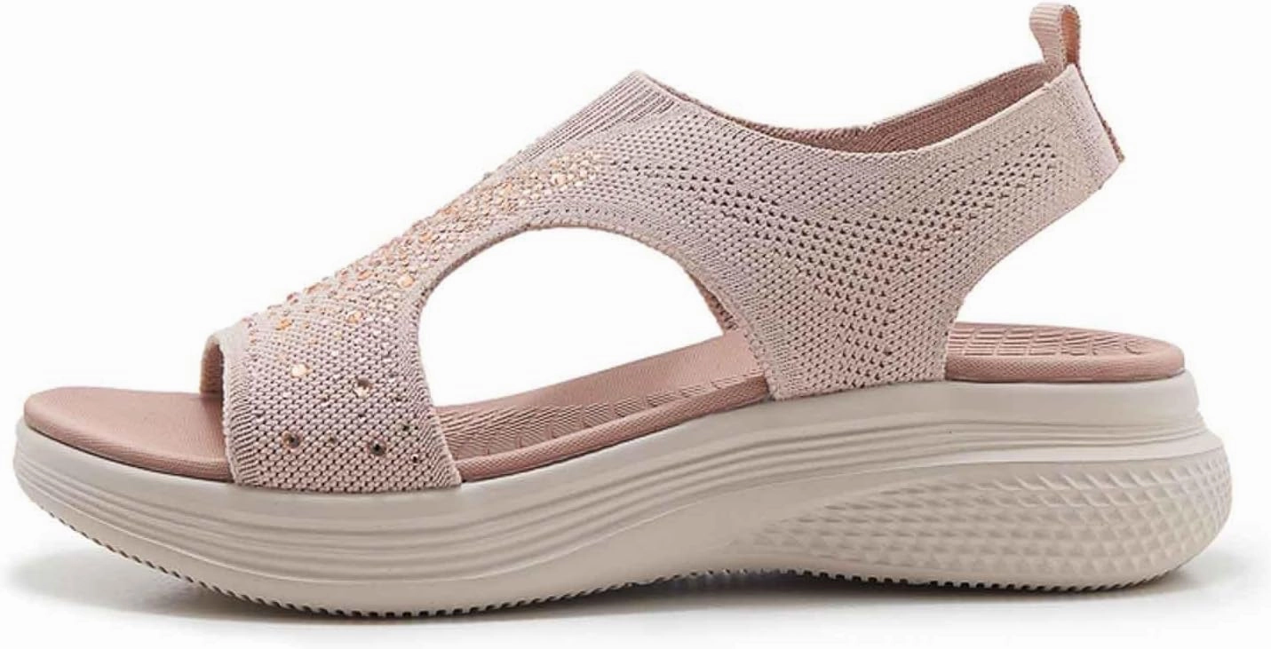 Women's Comfortable Open Toe Sandals For Casual Wear Travel Beach Wedding Slip On Flat Shoes Lightweight Vionic Tennis Shoes