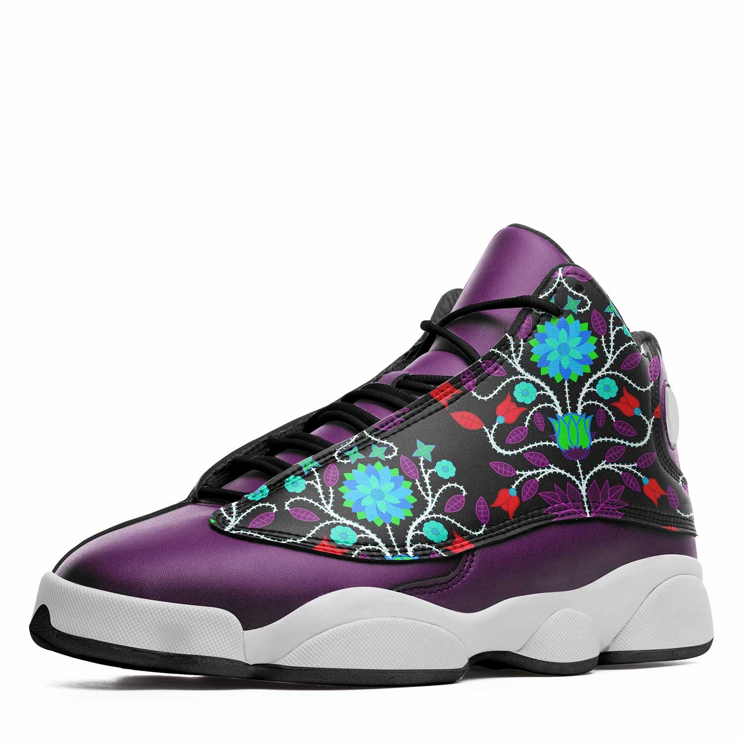 Floral Beadwork Four Clans Winter Isstsokini Two Trey Basketball Shoes