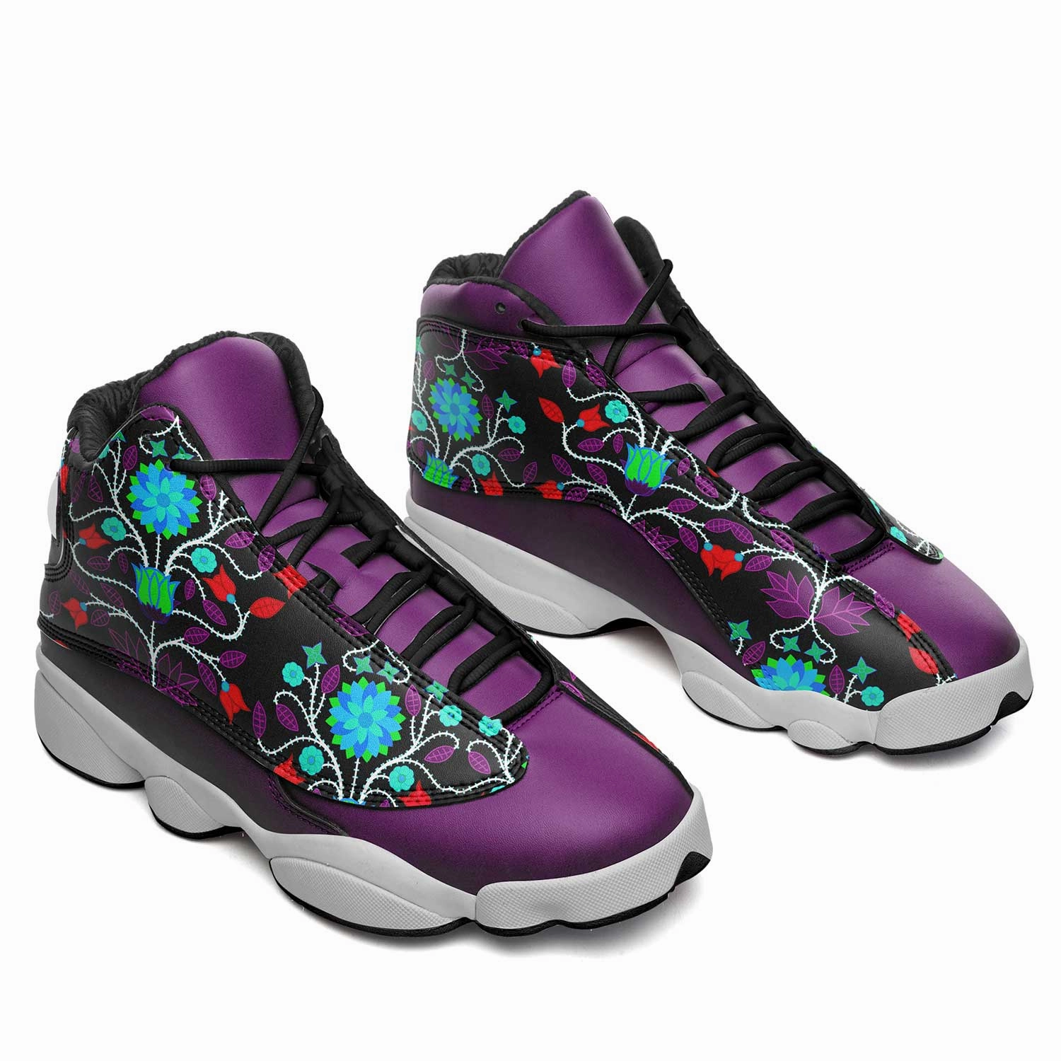 Floral Beadwork Four Clans Winter Isstsokini Gen Basketball Shoes