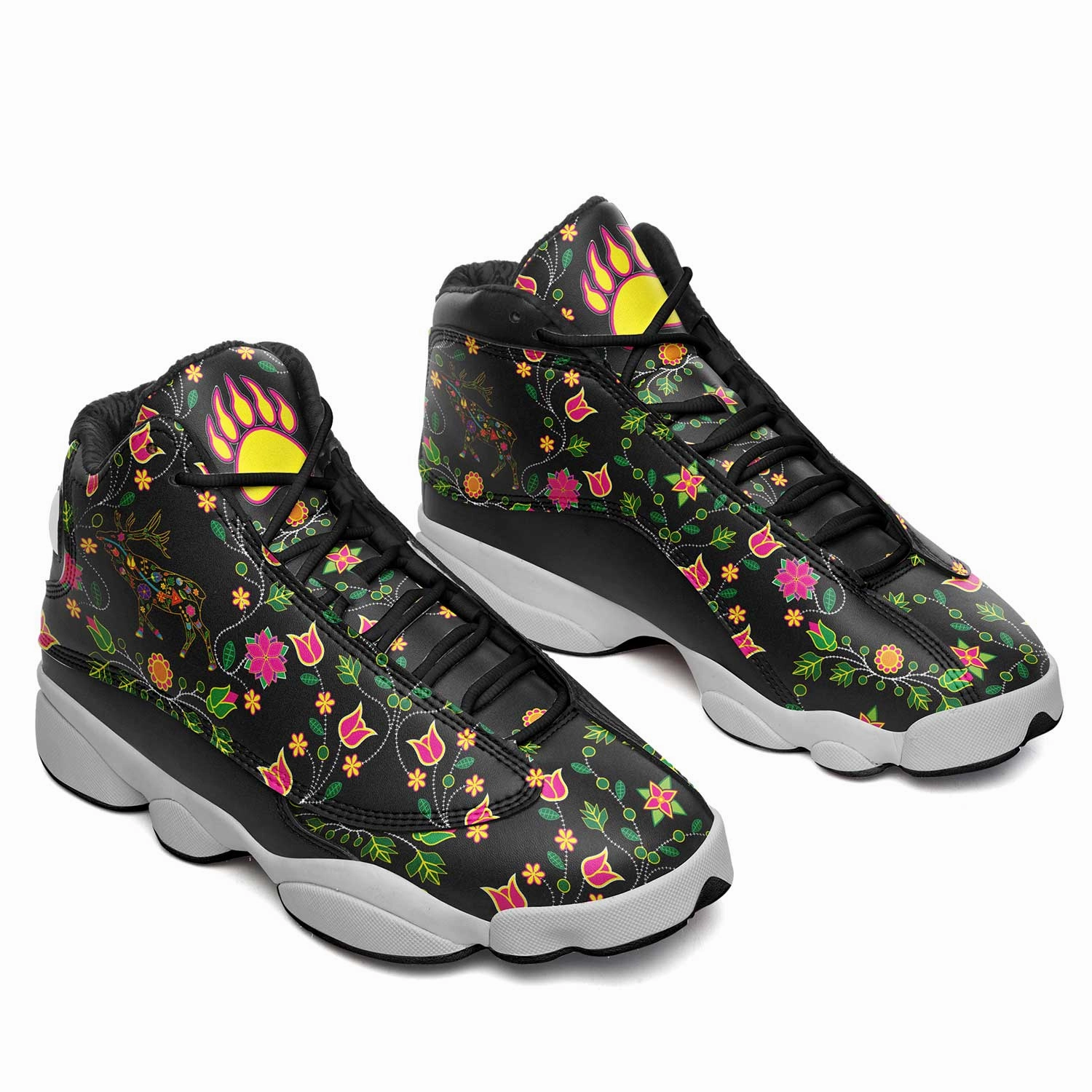 Floral Bearpaw Elk Isstsokini Basketball Shoes Size 8.5
