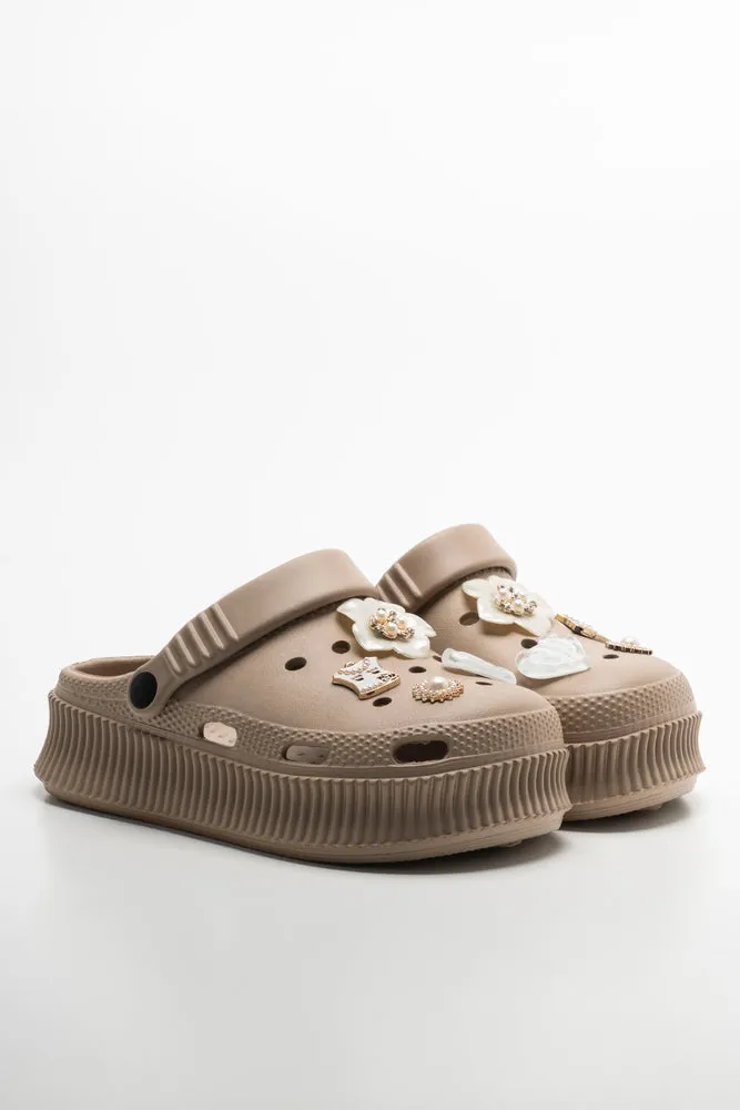 Holland Clogs Flower Clog Natural