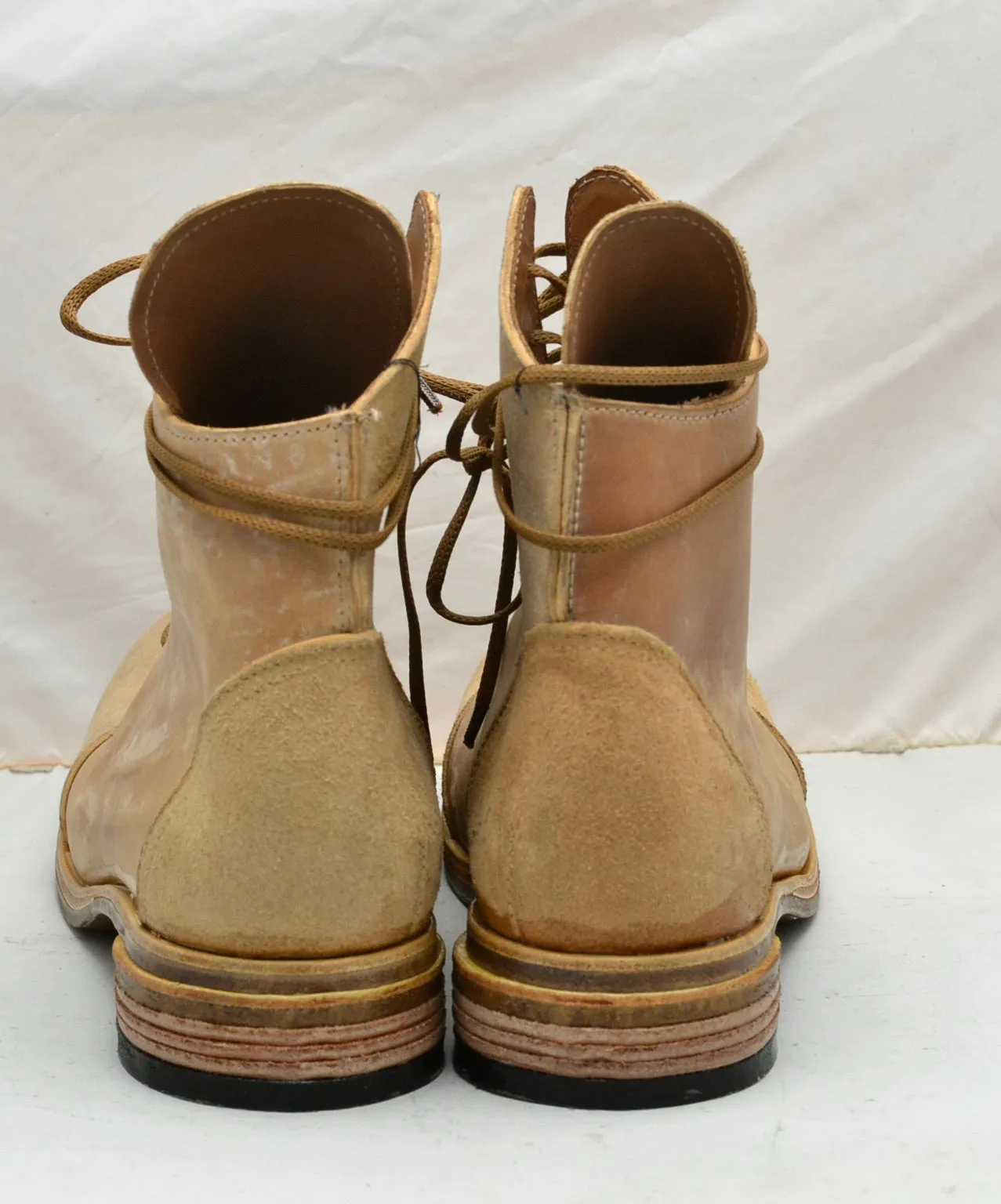 Fogey boot  |  Tan |  reverse cordovan Usmc Combat Boots