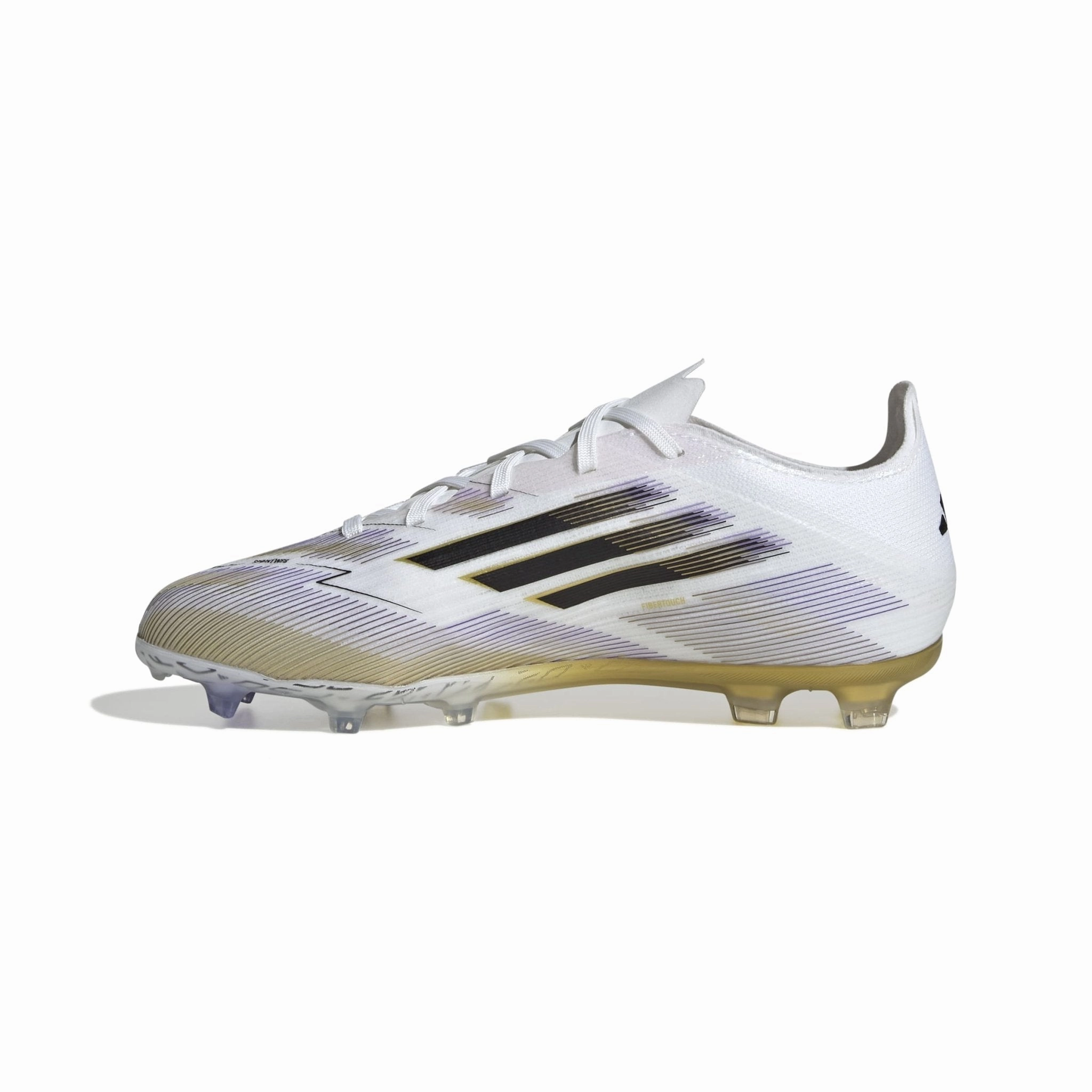 adidas F50 Elite Firm Ground Boots Kids White/Black Durable Soccer