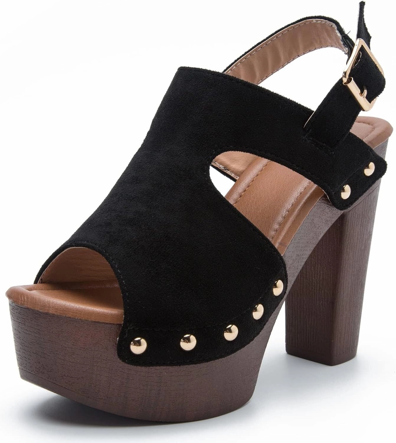 K Swiss Classic Tennis Shoes SACFOF Womens Heeled Sandals Peep Toe Chunky High Heels Ankle Strap Buckle Platform Slingback Wedge Dressy Sandals